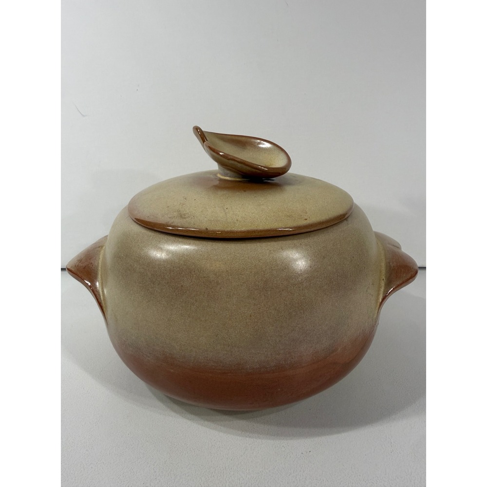 Frankoma Pottery 4V Casserole Dish with Lid Desert Gold Bean Pot Stoneware